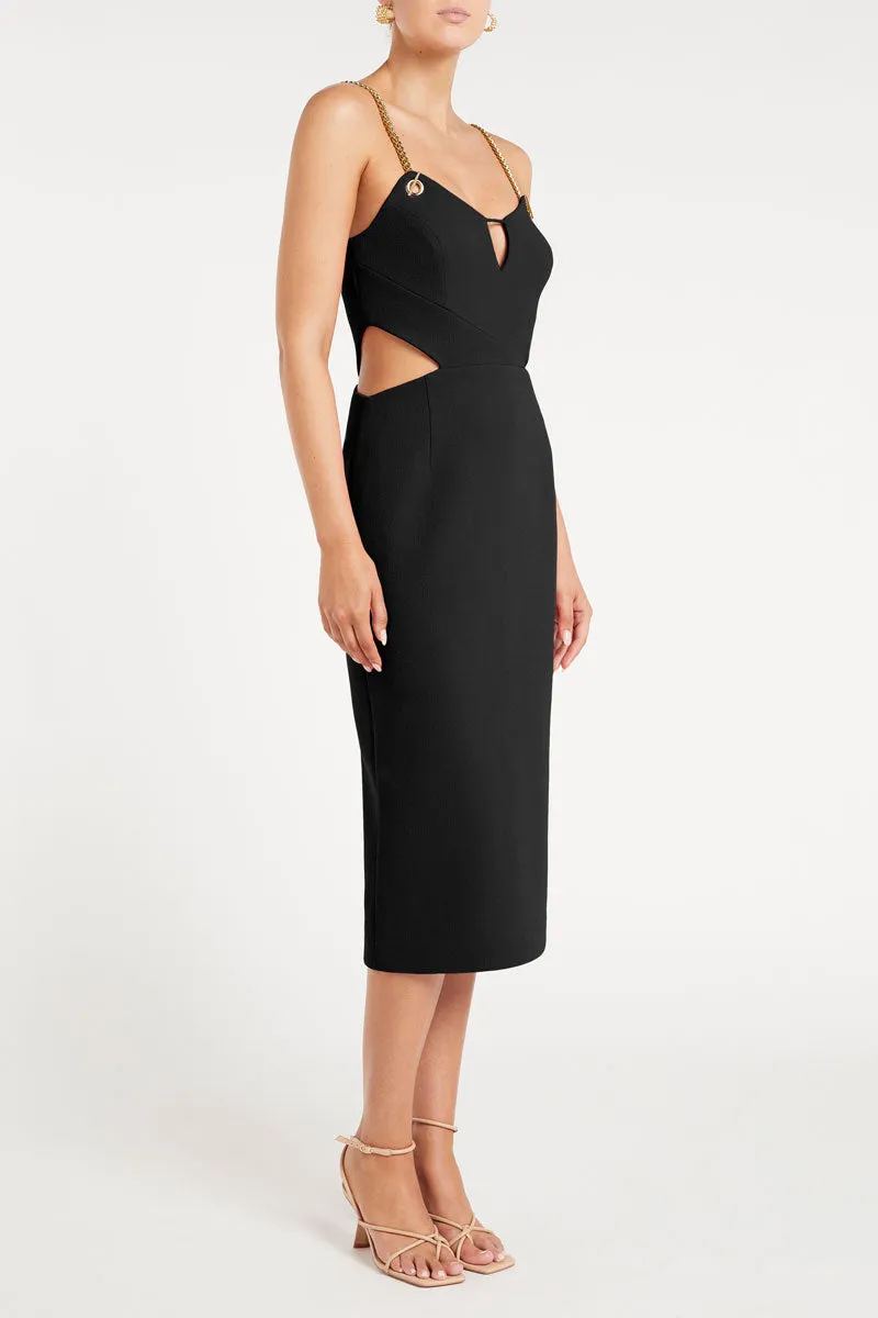 Dulce Amore Midi Dress Black