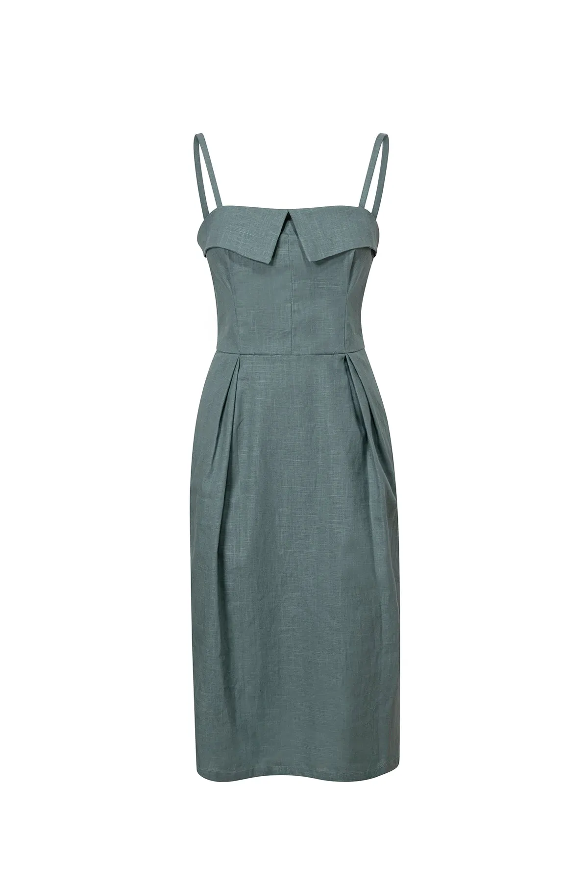 ELITA LINEN COCKTAIL DRESS - SUMMER BLUE -PRE - ORDER