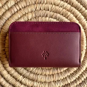 Engraved Boho Wallet Burgundy