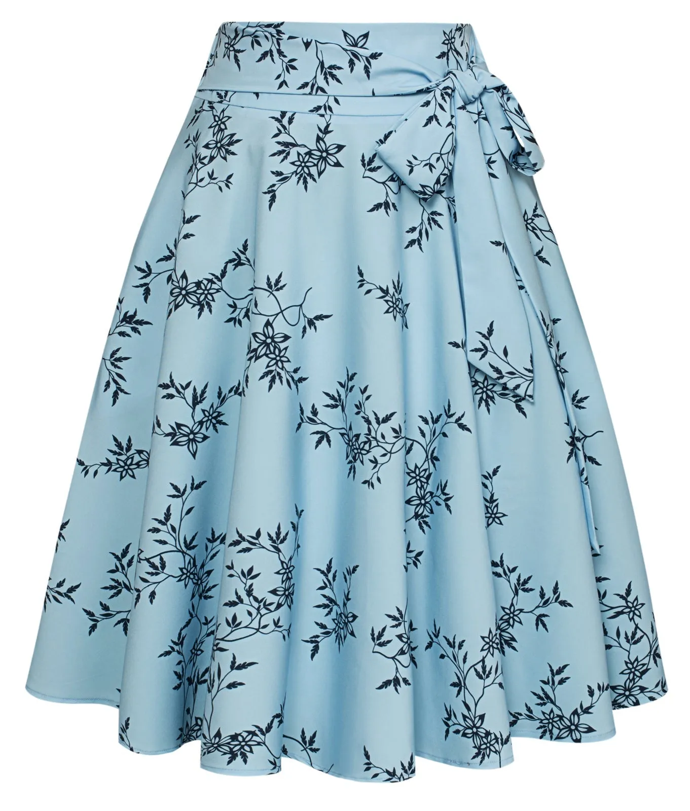 Floral Patterns Women's High Waist A-Line Pockets Skirt