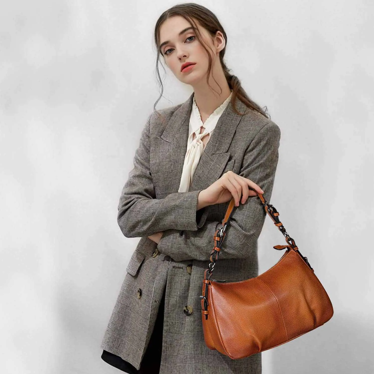 Genuine Leather Hobo Bag