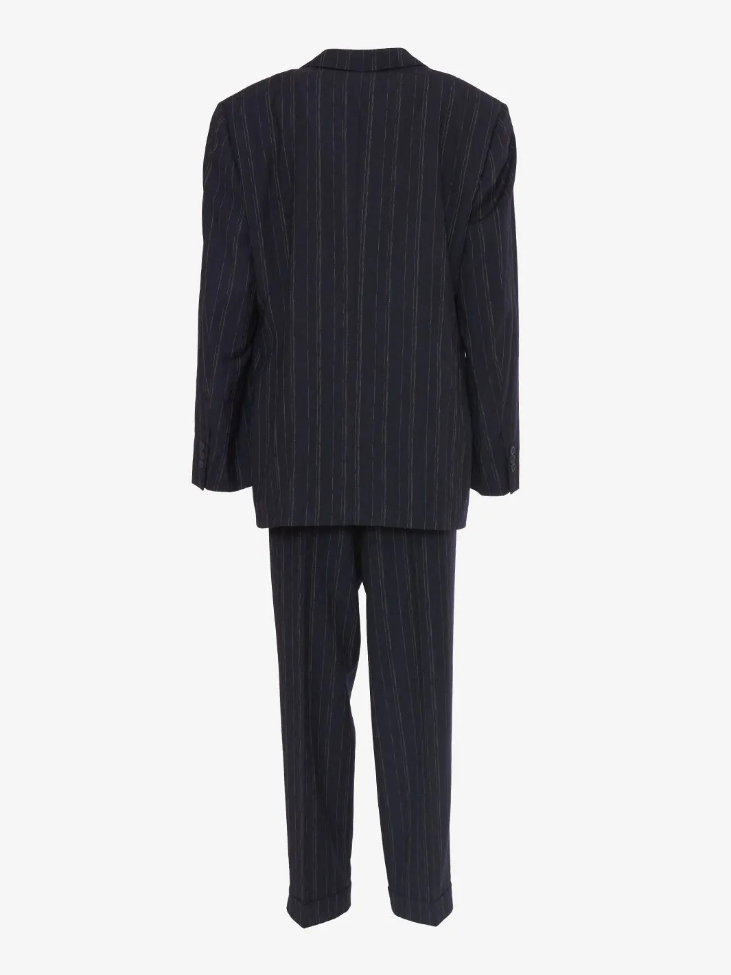 Gianni Versace Blue pinstripe suit in cool wool