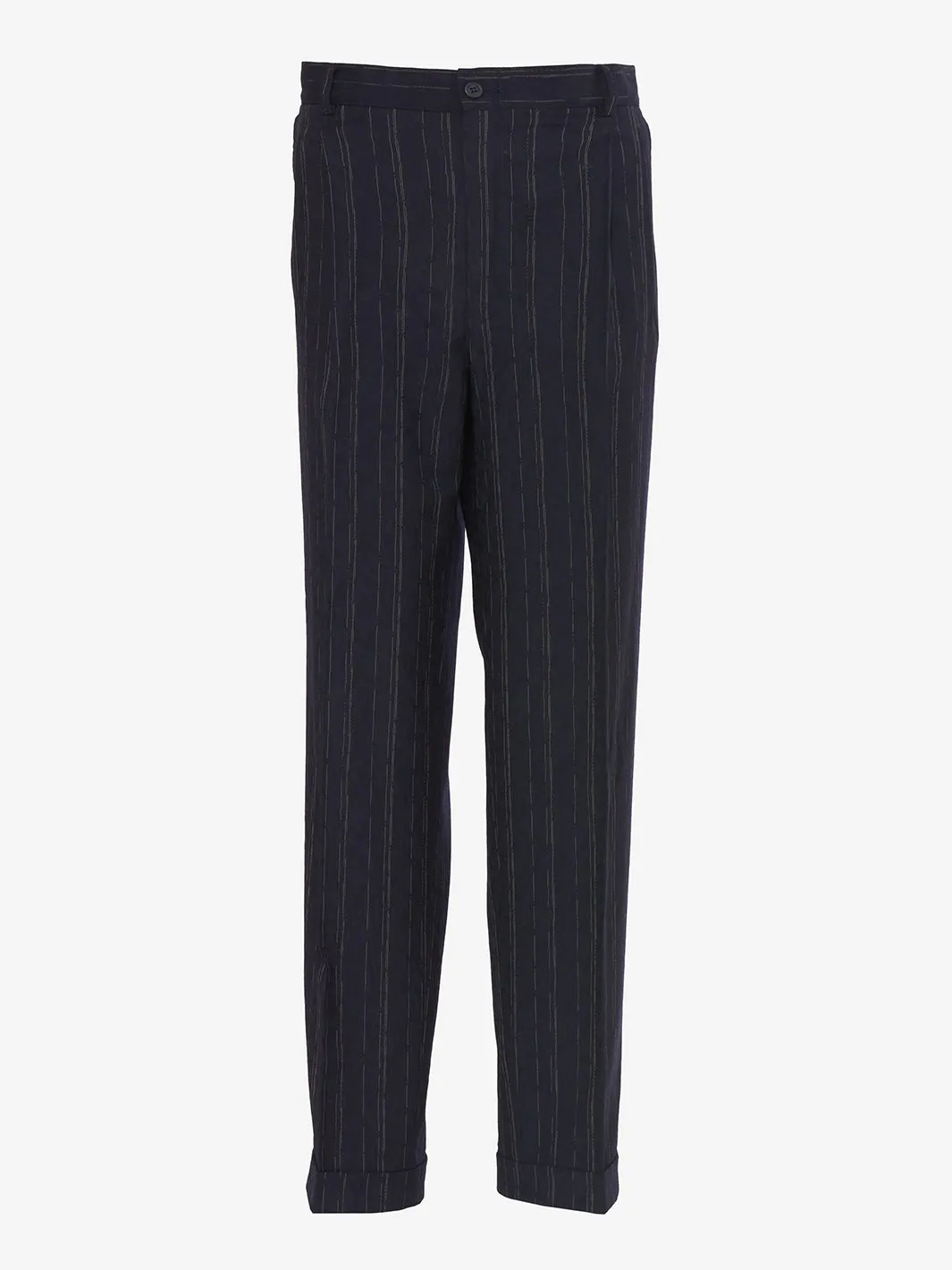 Gianni Versace Blue pinstripe suit in cool wool