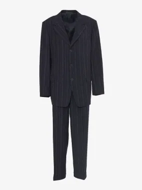 Gianni Versace Blue pinstripe suit in cool wool