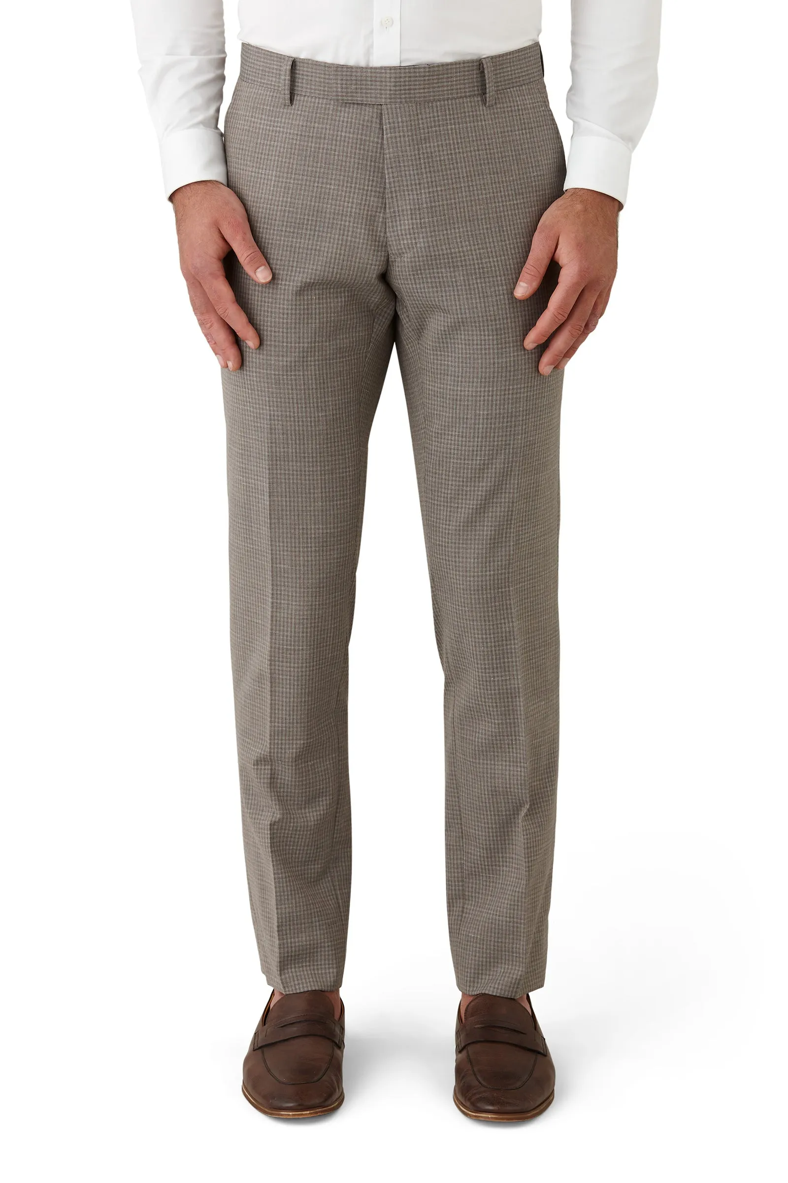 Gibson - Ionic/Caper Suit - Taupe Check