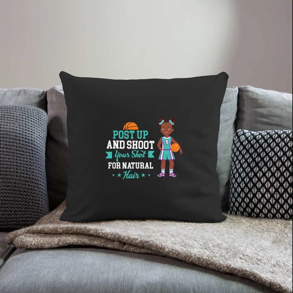 Girls Basketball Throw Pillow Cover 18” x 18”