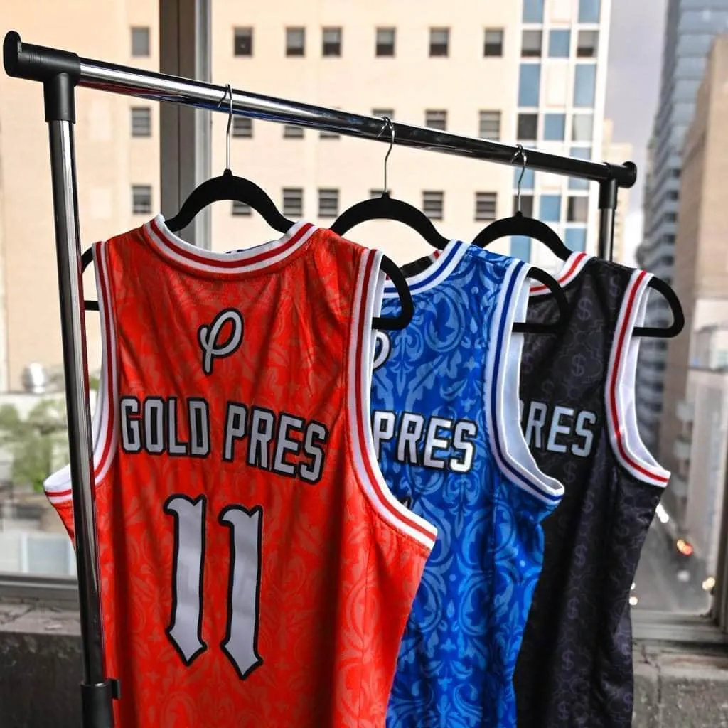 Gold Pres Basketball Jersey - Royal Blue