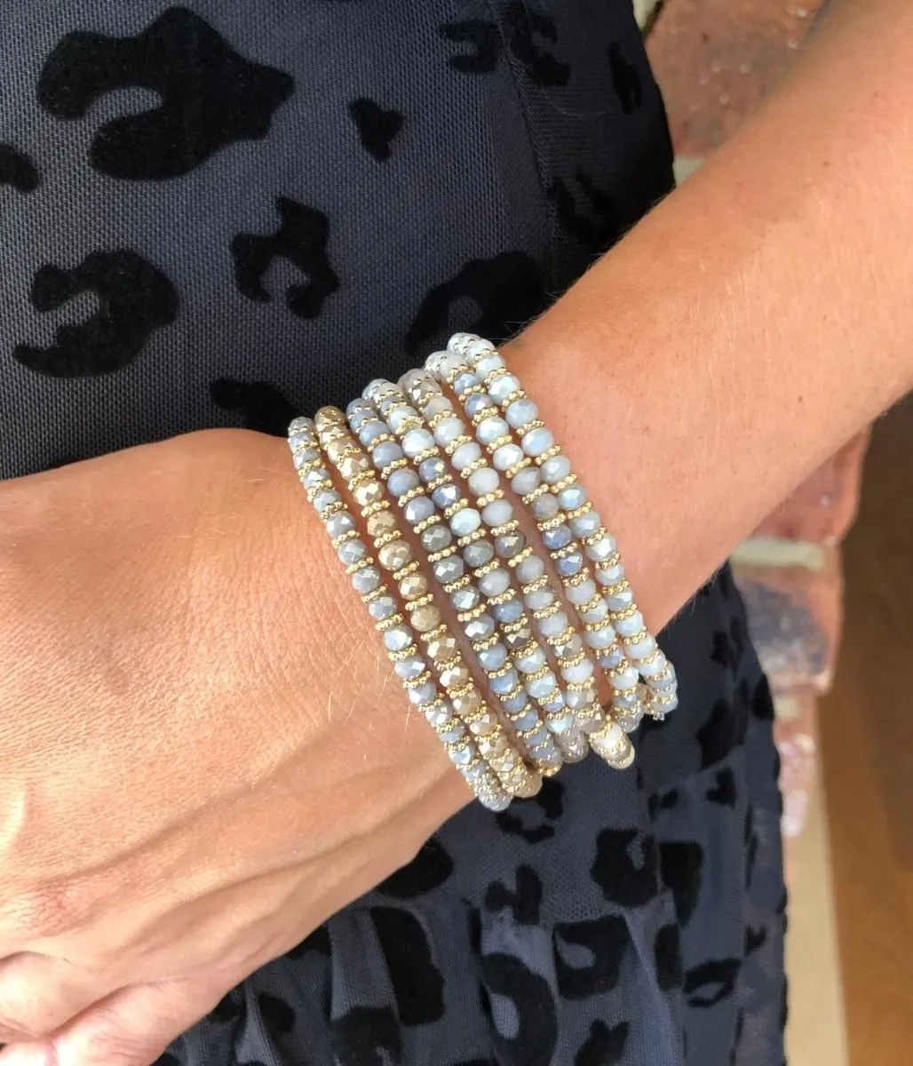 Grey & Gold Venus Bracelet Stack