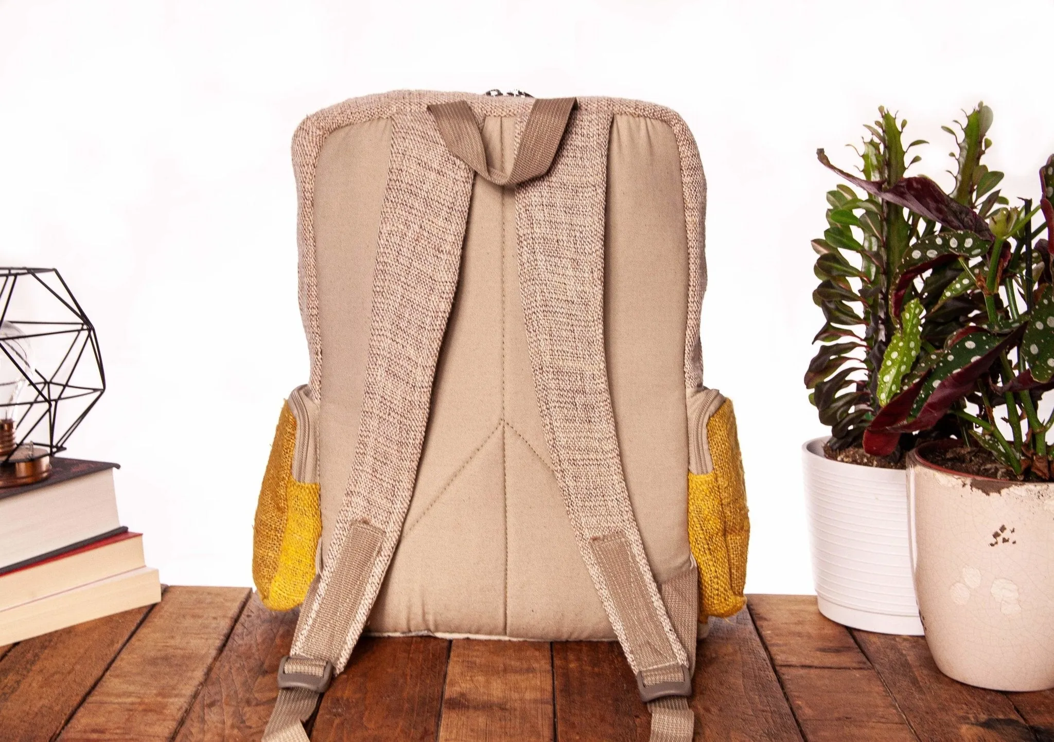 Handmade Hemp Backpack || Sustainable Vegan Line || Bumble Bee