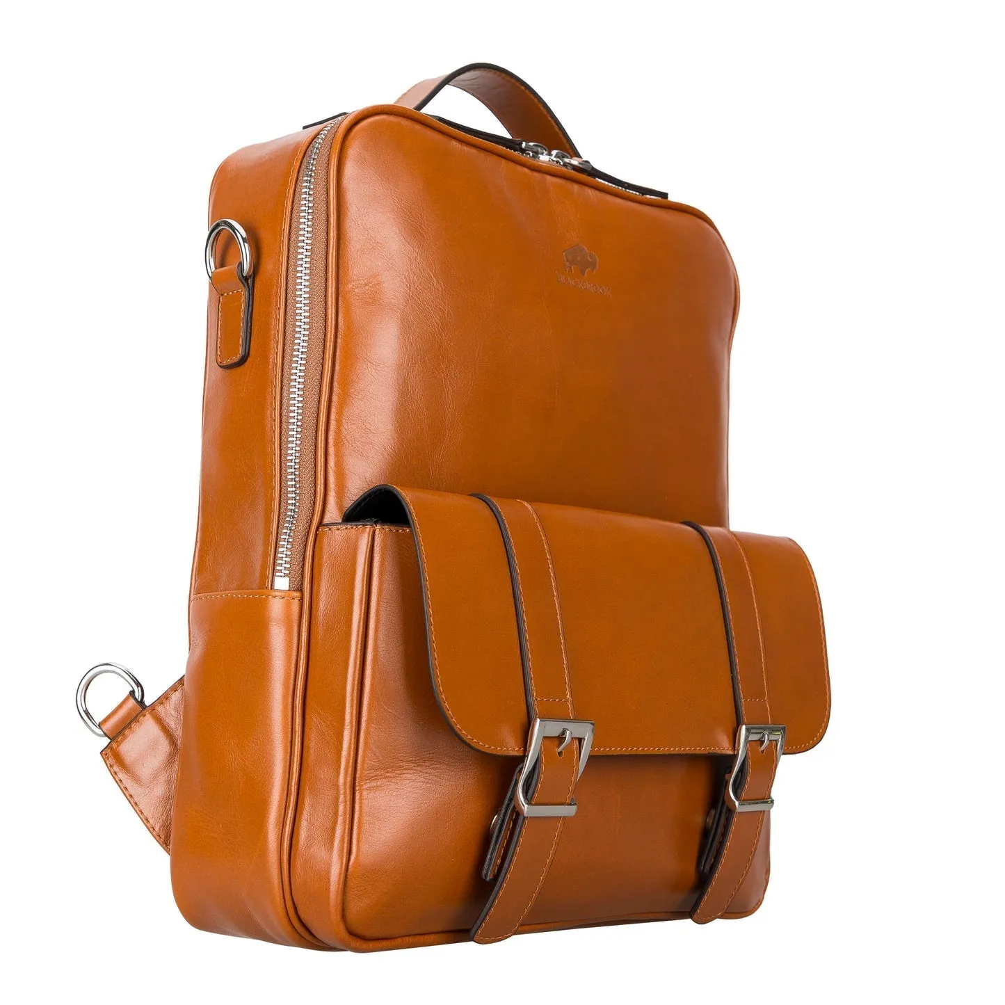 Hazel Leather Backpack, Burnished Tan