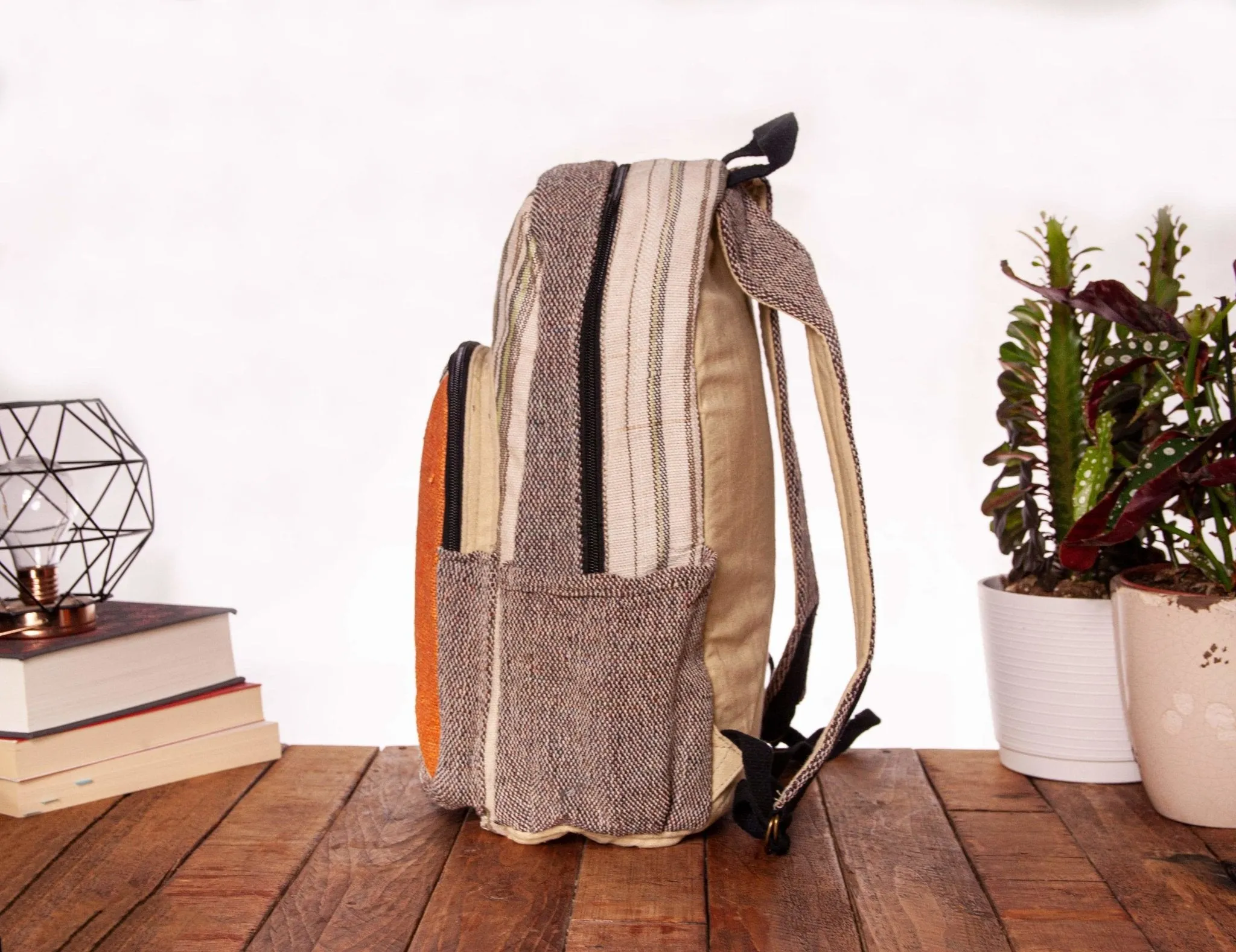 Hemp Backpack || Handmade || Sustainable Vegan Line || Mimosa