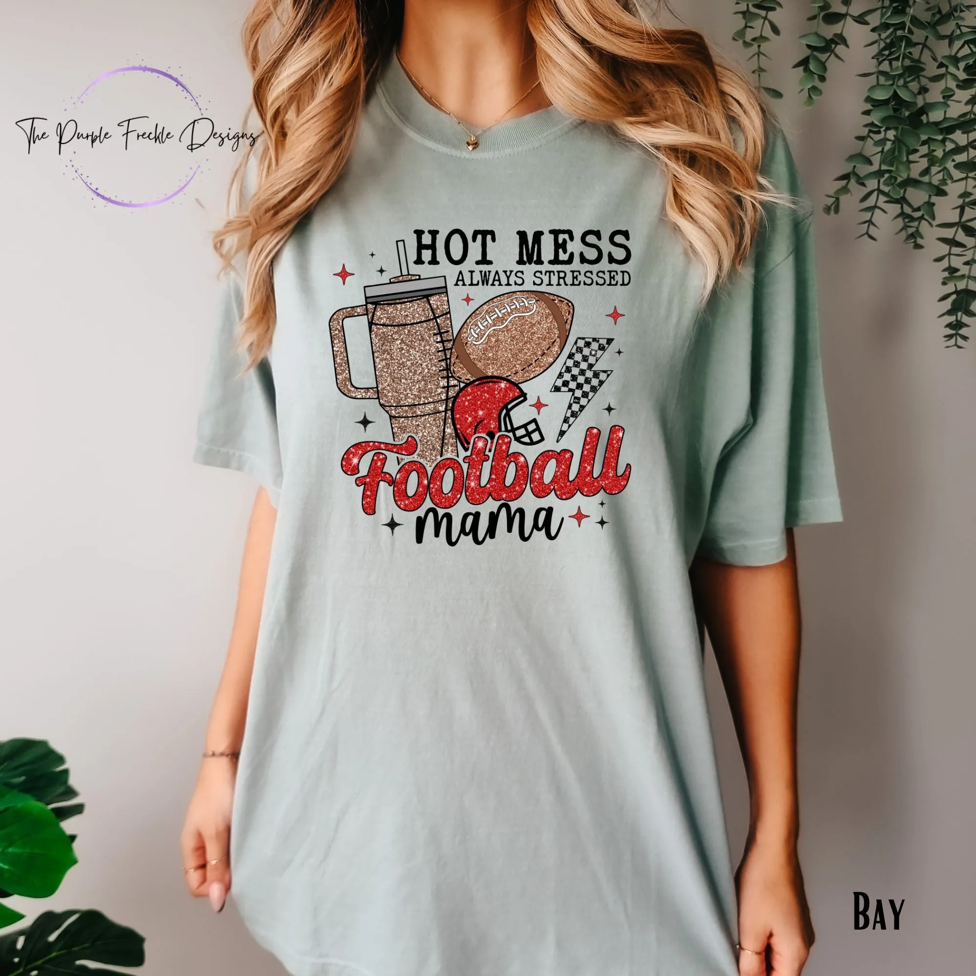 Hot Mess Football Mama