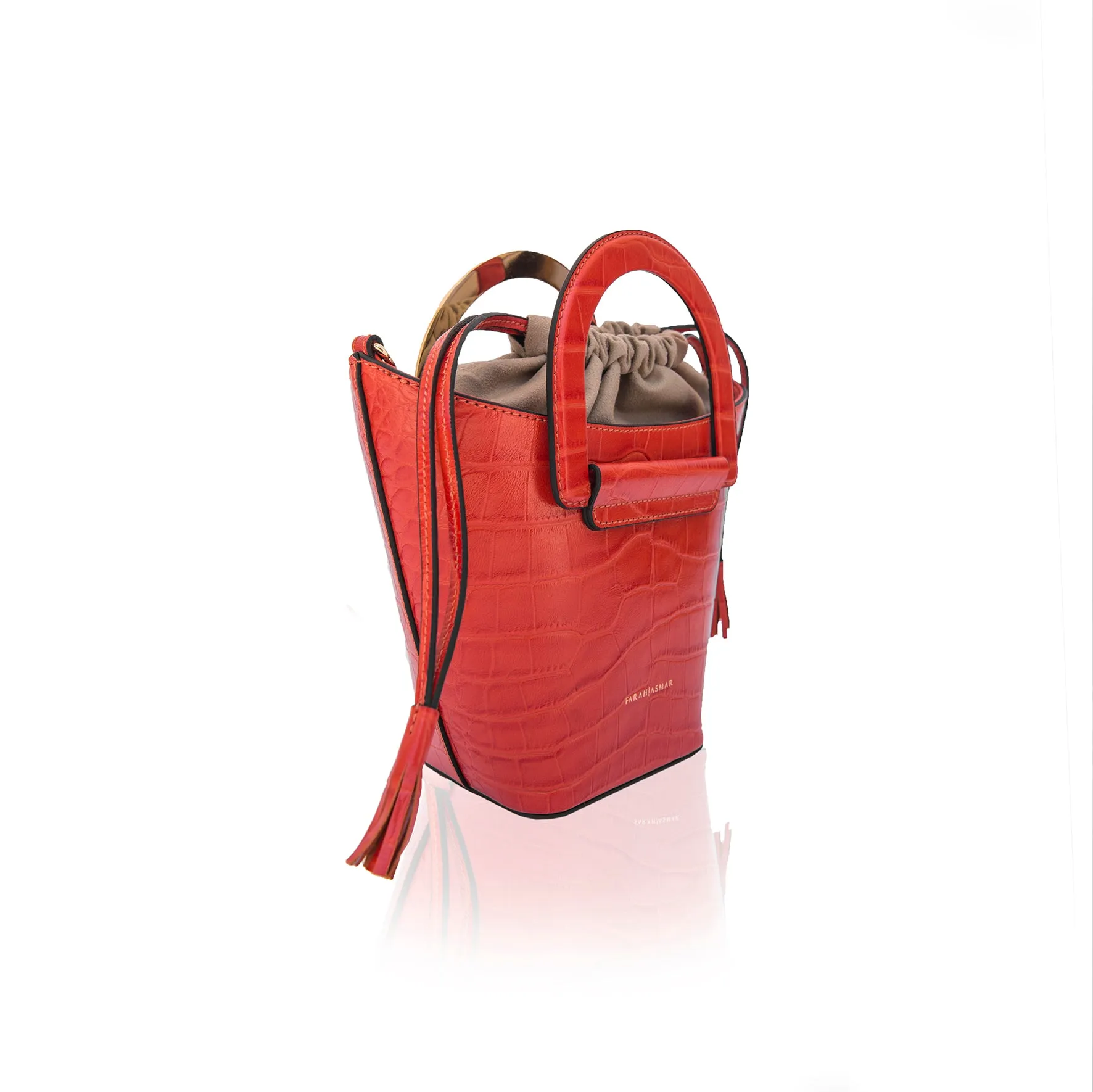 Hot Orange Cleamance Bucket Bag