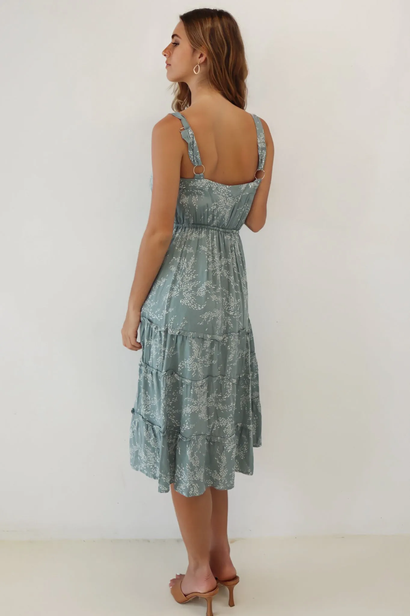 Ira Midi Dress - Sage Floral