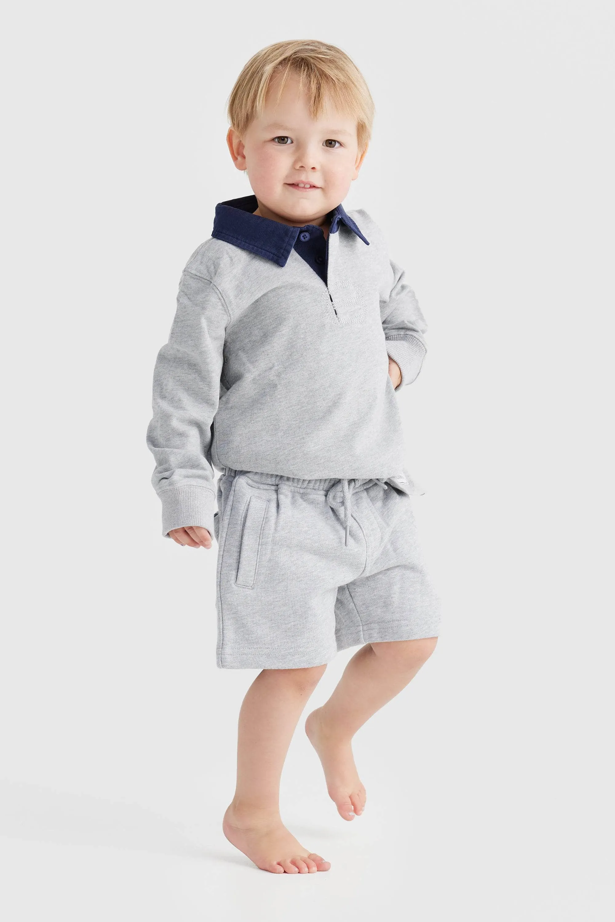 Jnr Rugby Jumper Grey Marle