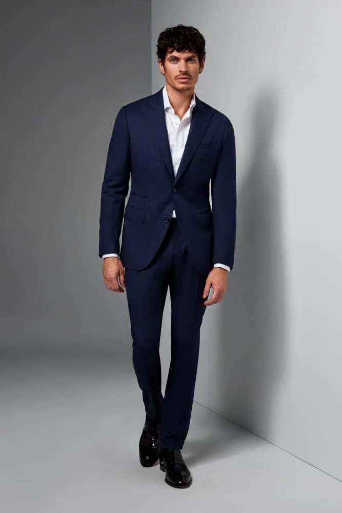 Jonah Suit - Blue Textured Wool