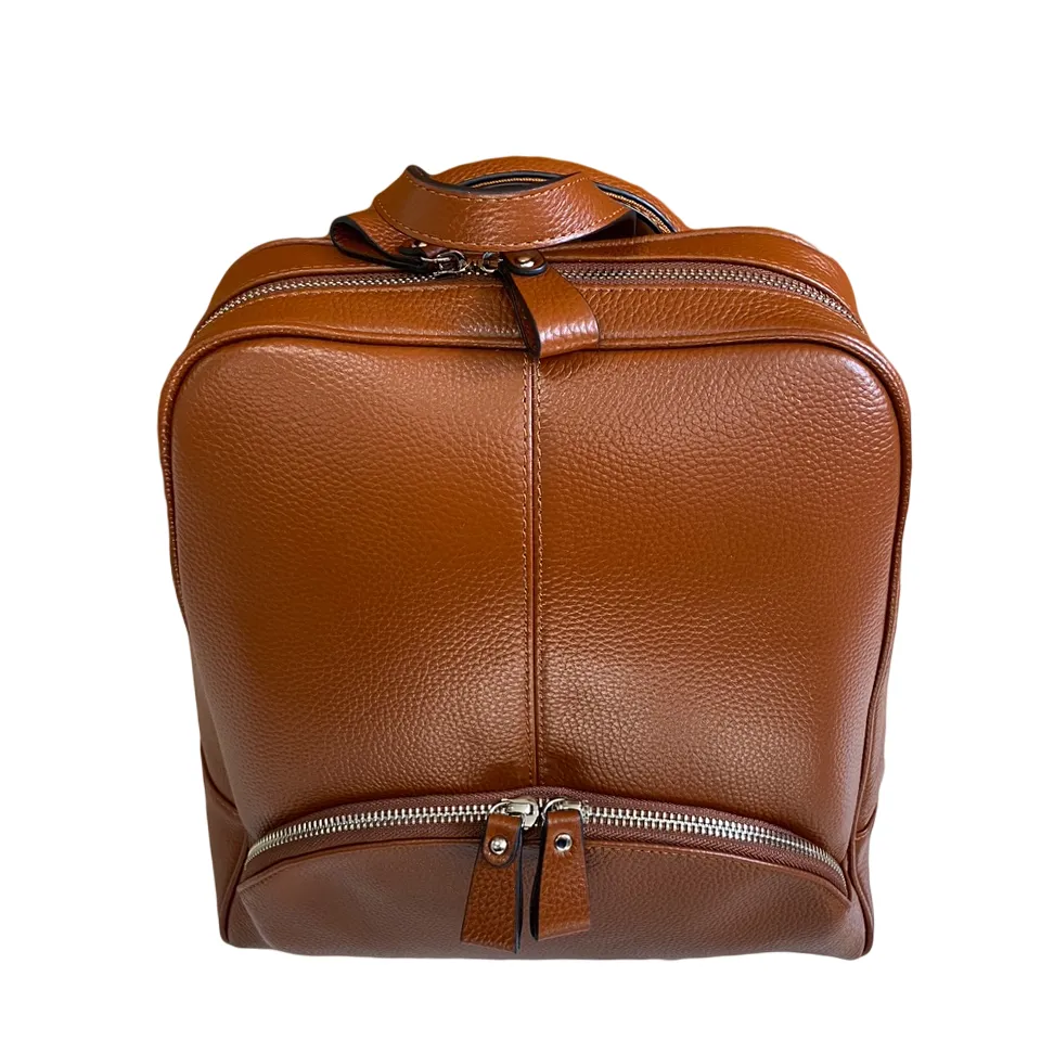 Kingscliff | Tan Premium Genuine Leather Backpack