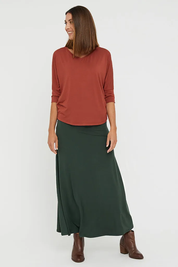 Lana Long Skirt - Forest