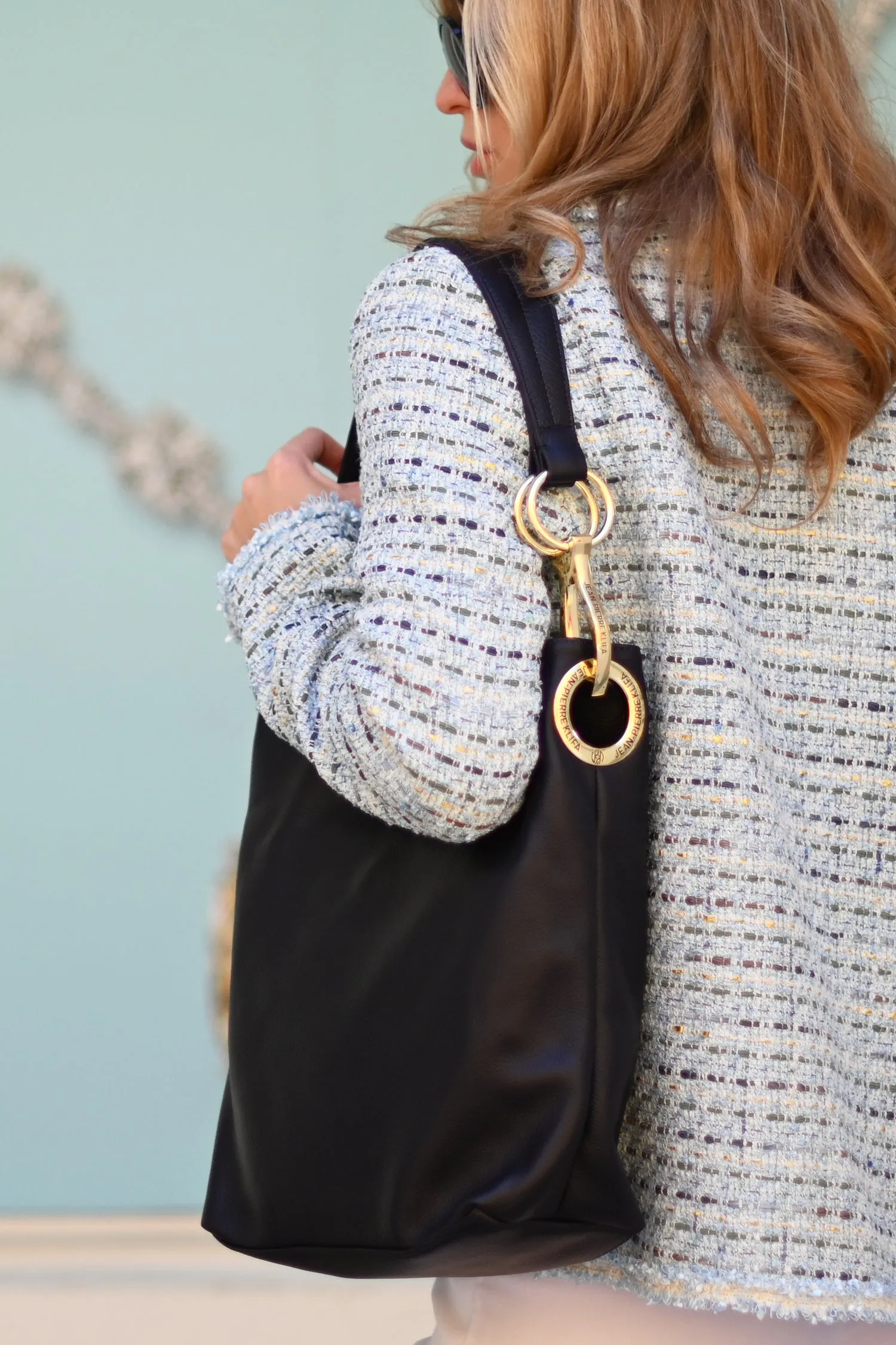 Leather Bucket Bag Black