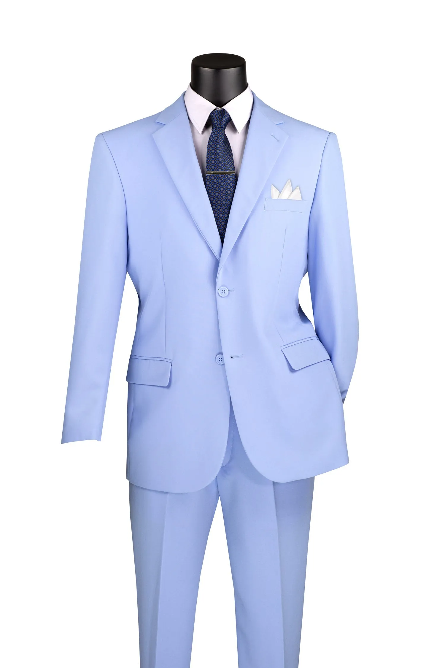 Light Blue Regular Fit 2 Piece Suit