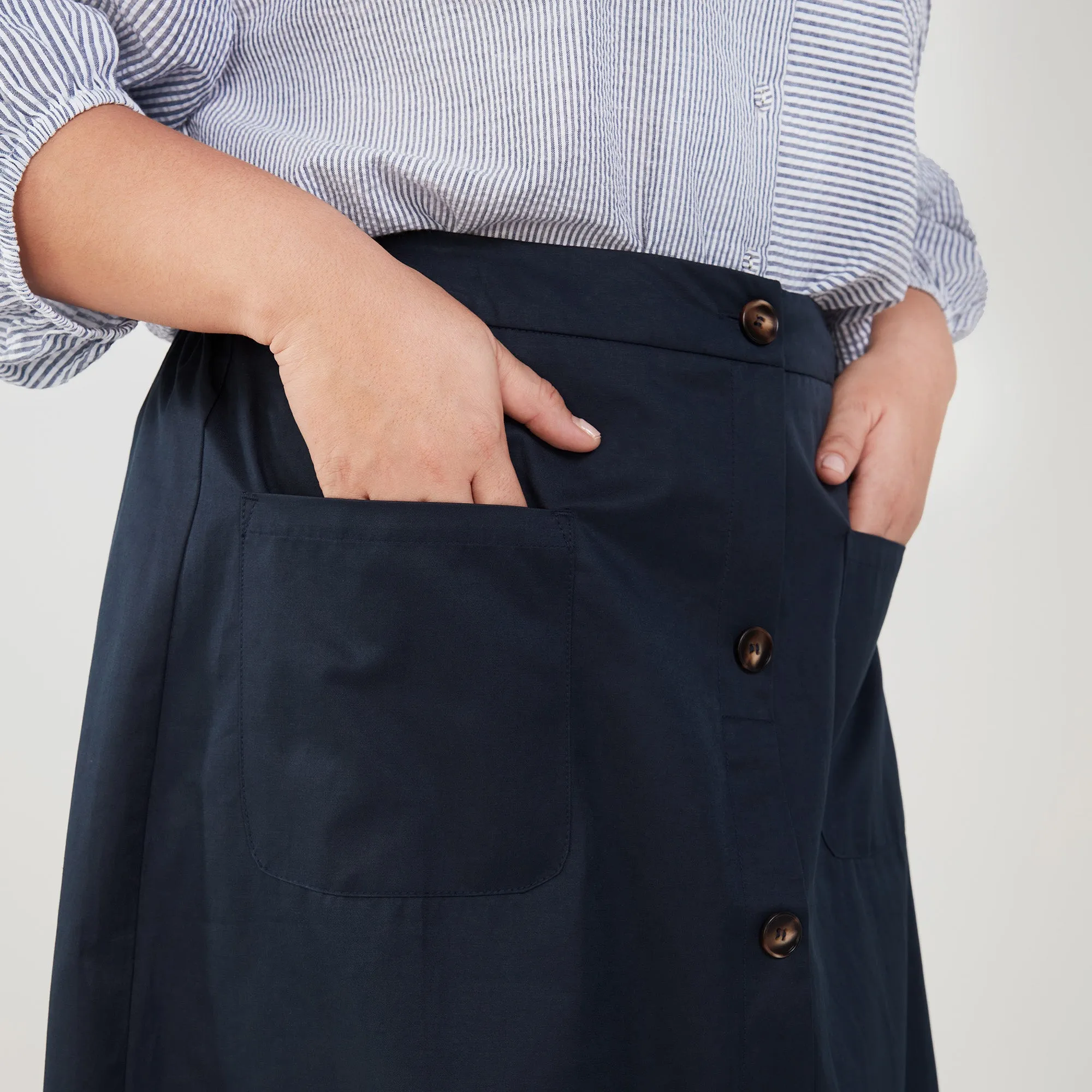 Long Twill Skirt