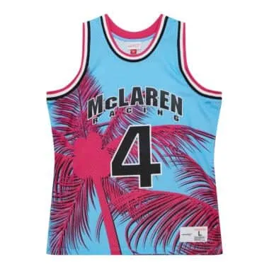 McLaren Racing F1 Special Edition Miami GP Lando Norris Mitchell & Ness Basketball Jersey