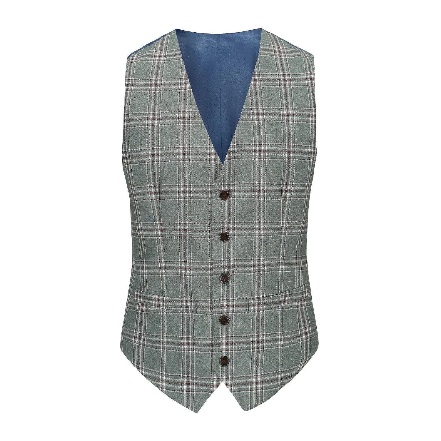 Men's Slim-Fit 3PC Glen Plaid Suit