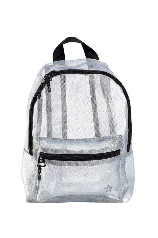 Metallic Mesh Rebel Retro Baby Backpack with Black Zipper