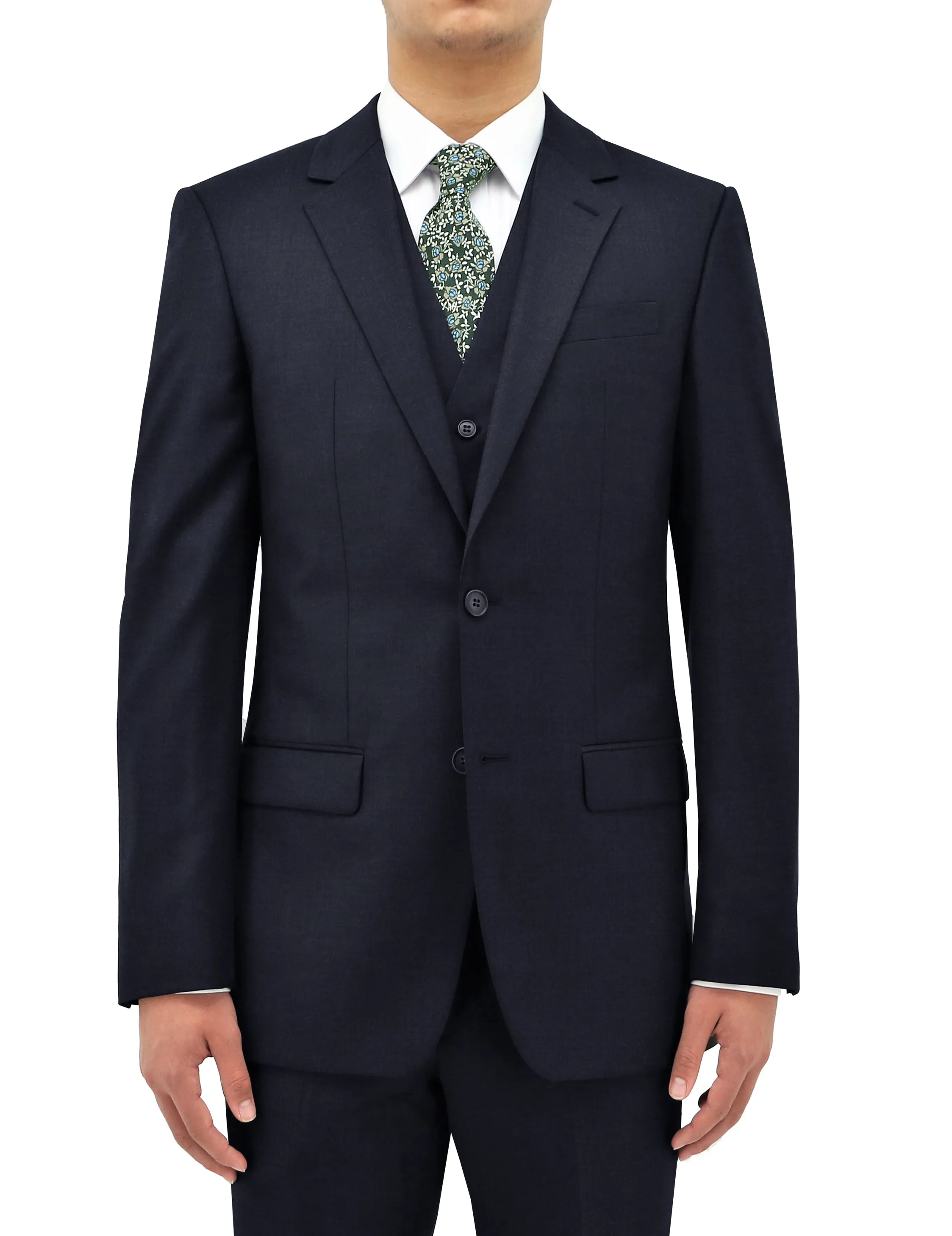 Michel Navy 106 Wool Suit Jacket