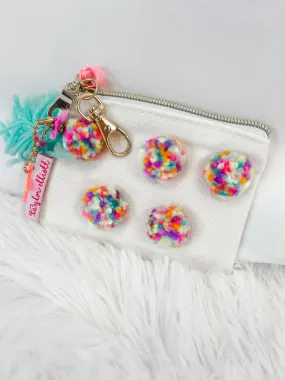 Mini Pom Pom Keychain Pouch