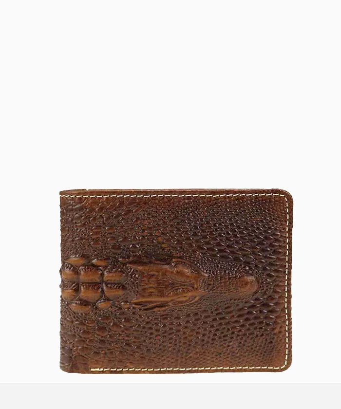 Montana West Genuine Leather Alligator Embossed Men's Wallet