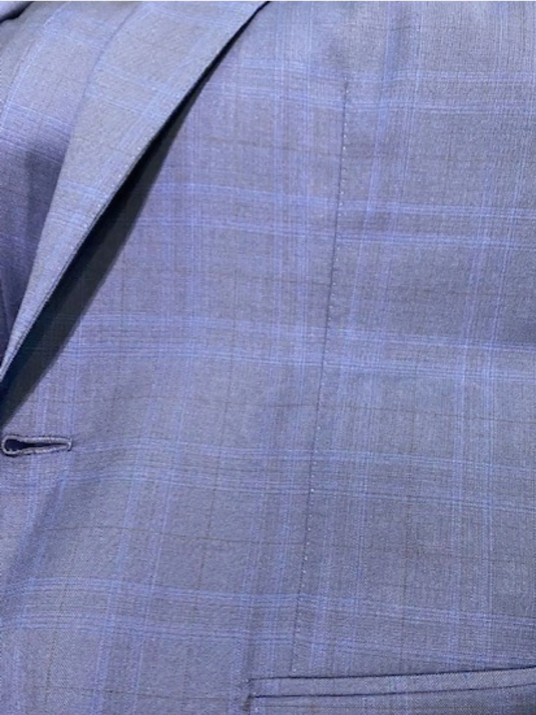 Navy and Blue Plaid Suit