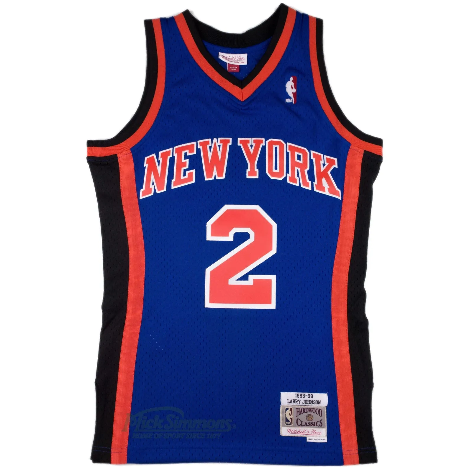 New York Knicks Larry Johnson 1998-1999 Hardwood Classics Swingman Road Jersey by Mitchell & Ness