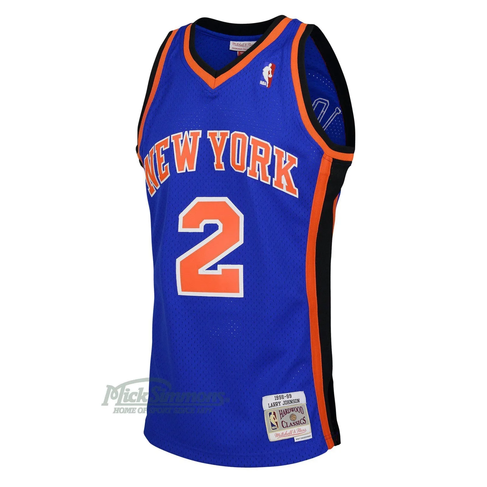 New York Knicks Larry Johnson 1998-1999 Hardwood Classics Swingman Road Jersey by Mitchell & Ness