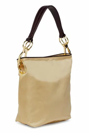 Nylon Bucket Bag Gold