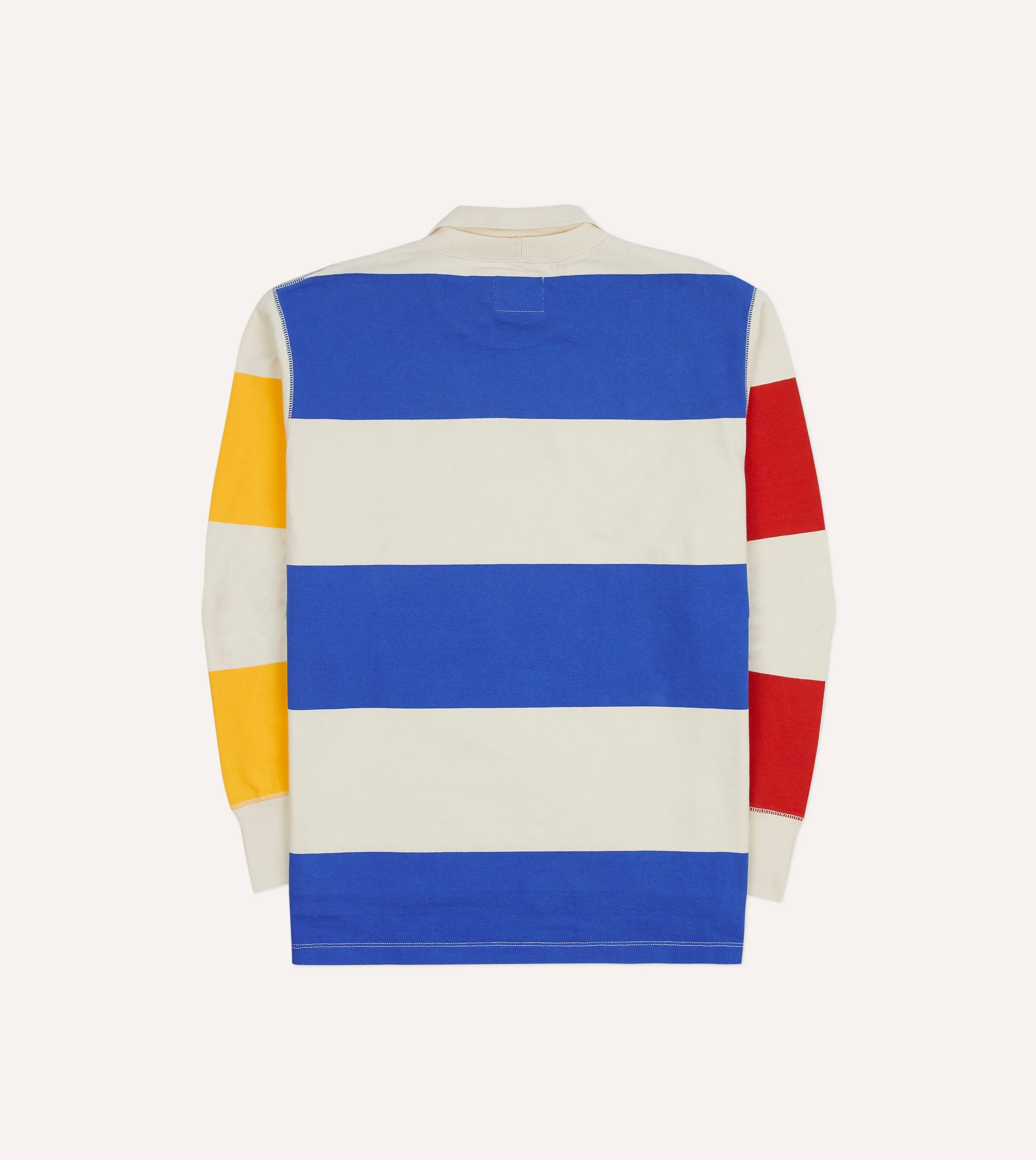 Primary Block Stripe Mock Collar Long-Sleeve Jersey