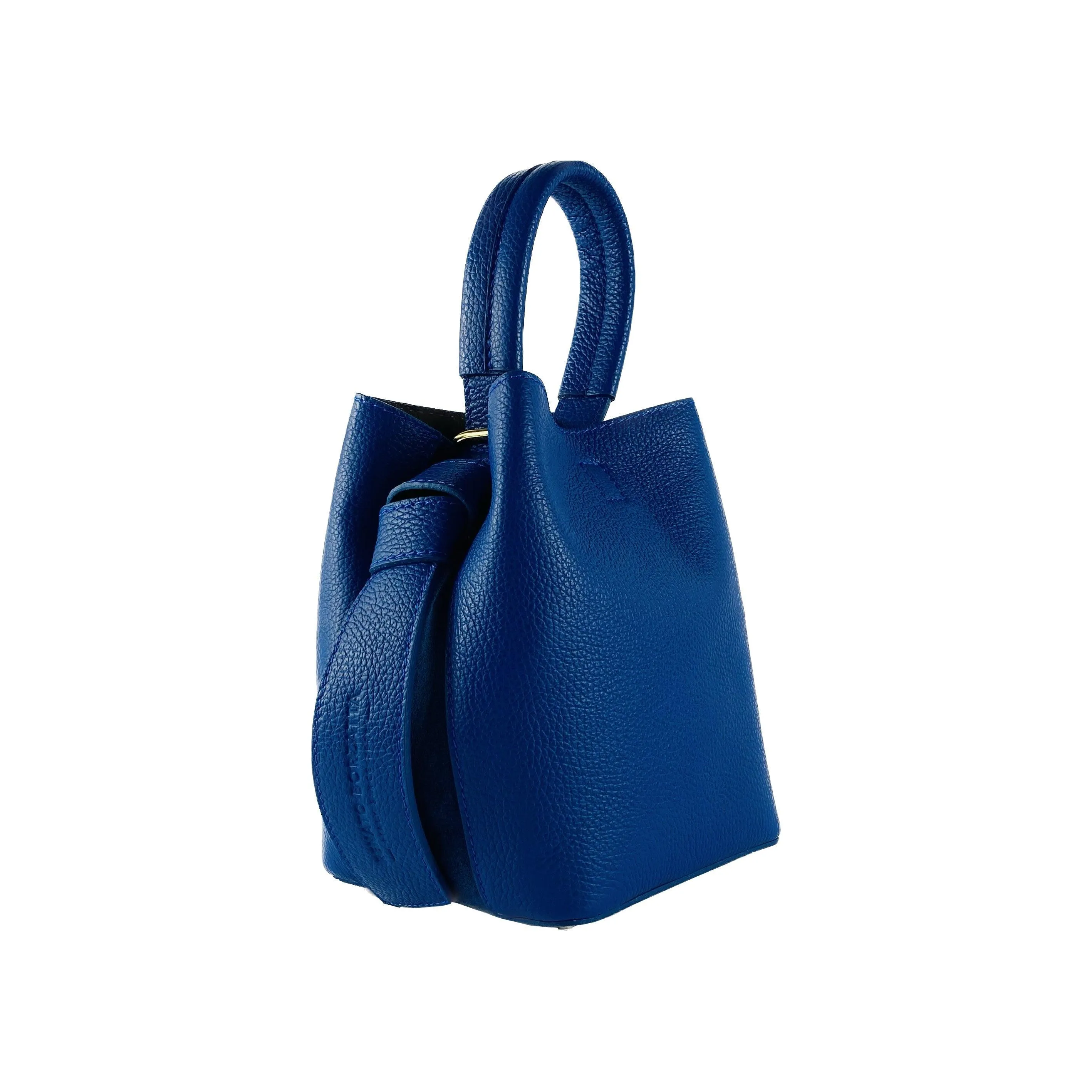 RB1006CH | Women's Bucket Bag with Shoulder Bag in Genuine Leather | 16 x 14 x 21 cm