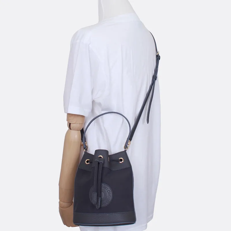 rio shoulder gray bucket bag