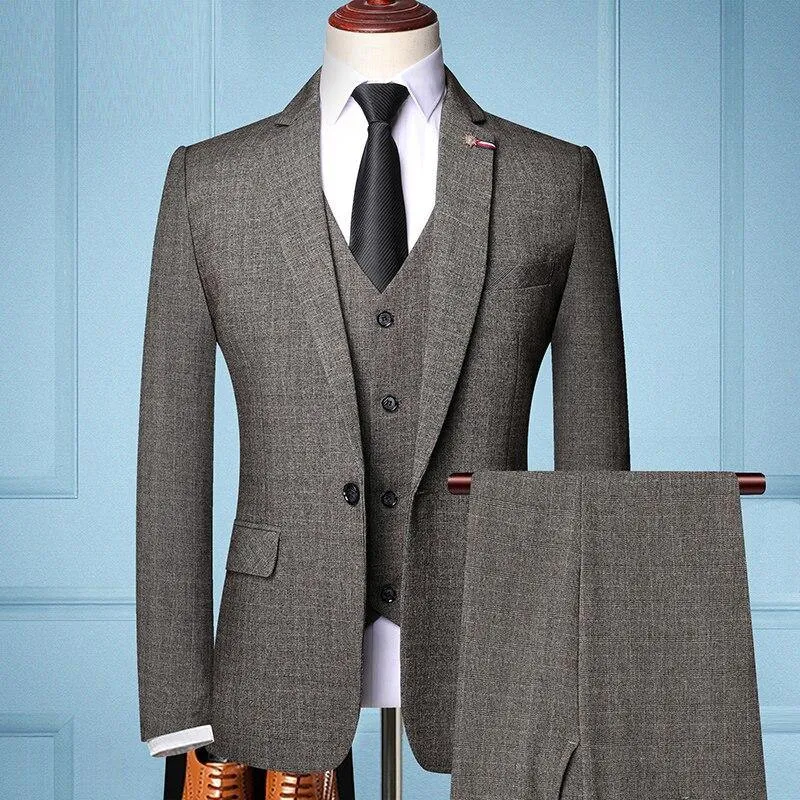 Slim Fit Business 3 Pieces Men's suit set