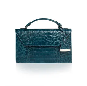 Teal Blue Cynthia Top Handle