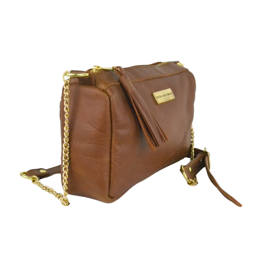 The Chain Block Shoulder Bag - Warm Tan