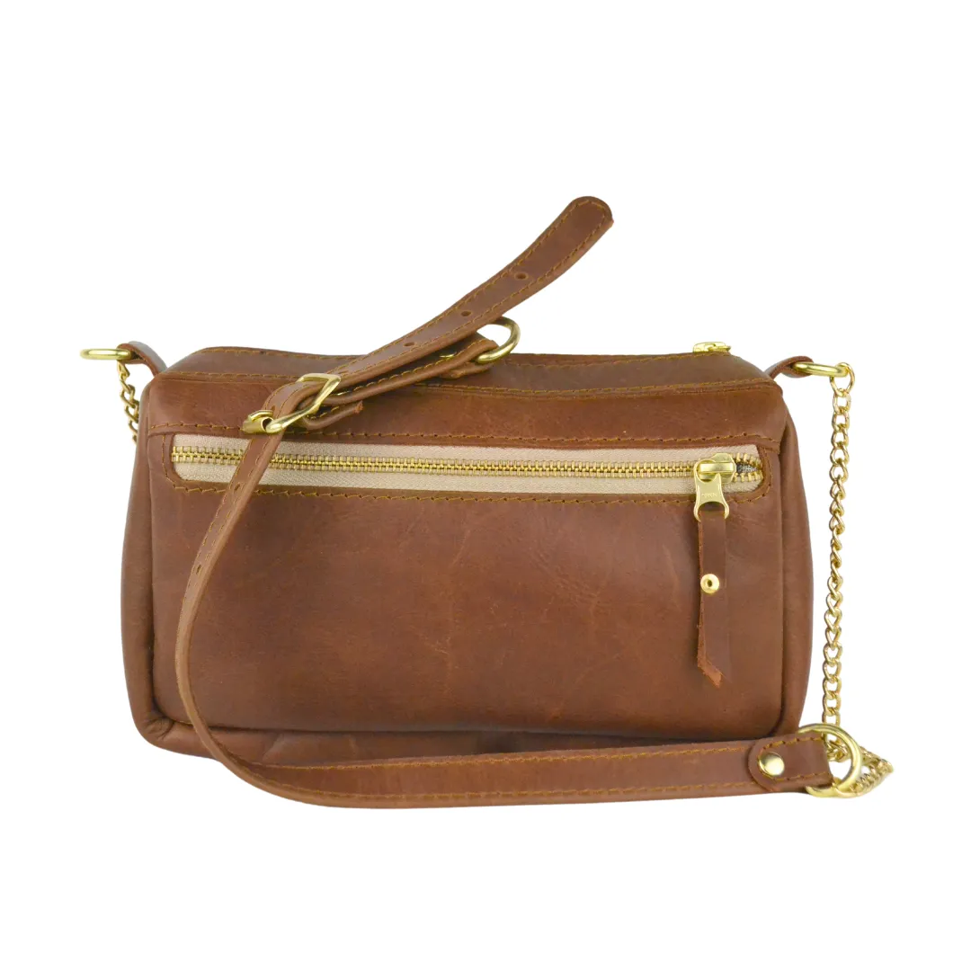 The Chain Block Shoulder Bag - Warm Tan