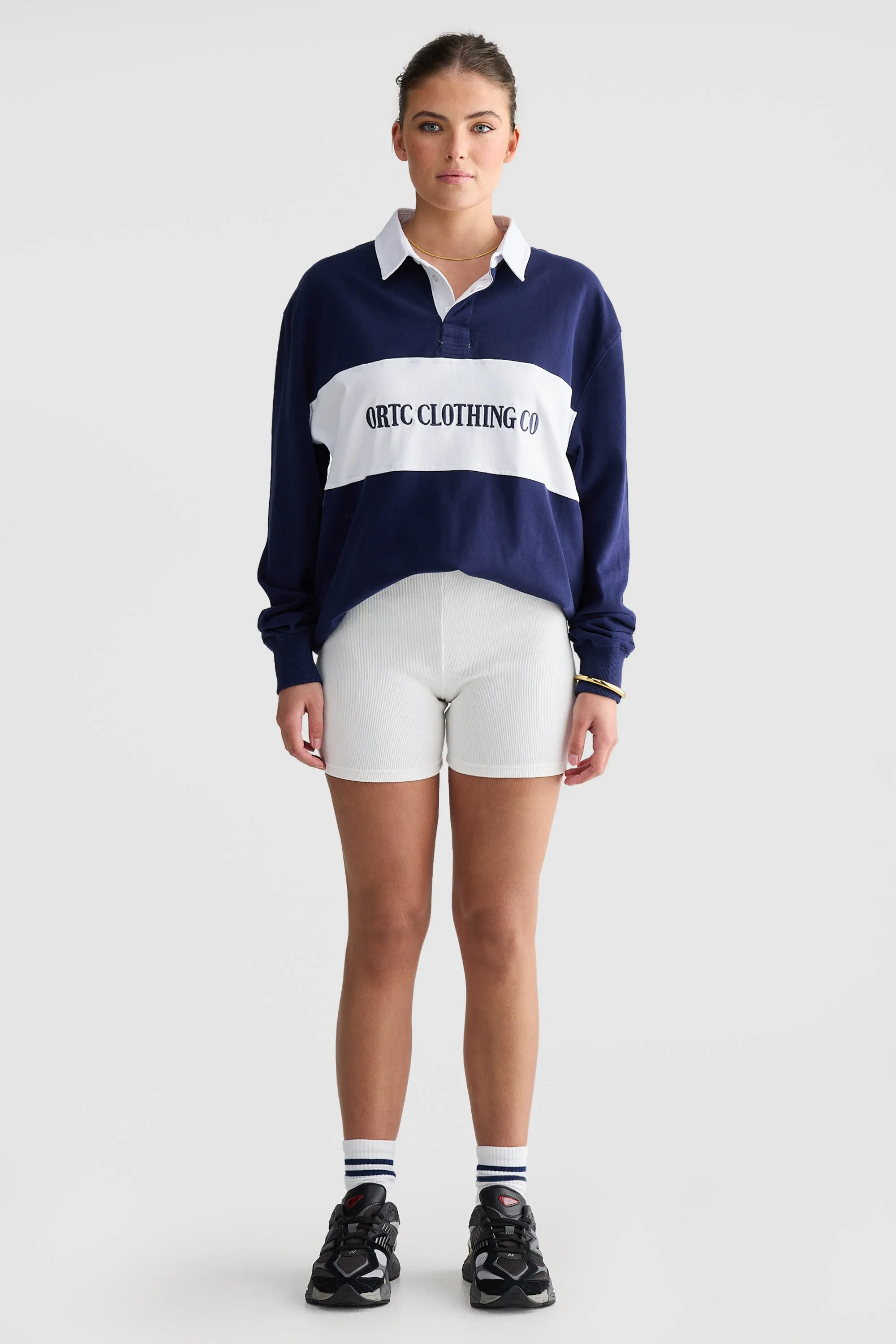 Unisex Classic Logo Rugby Jumper Navy