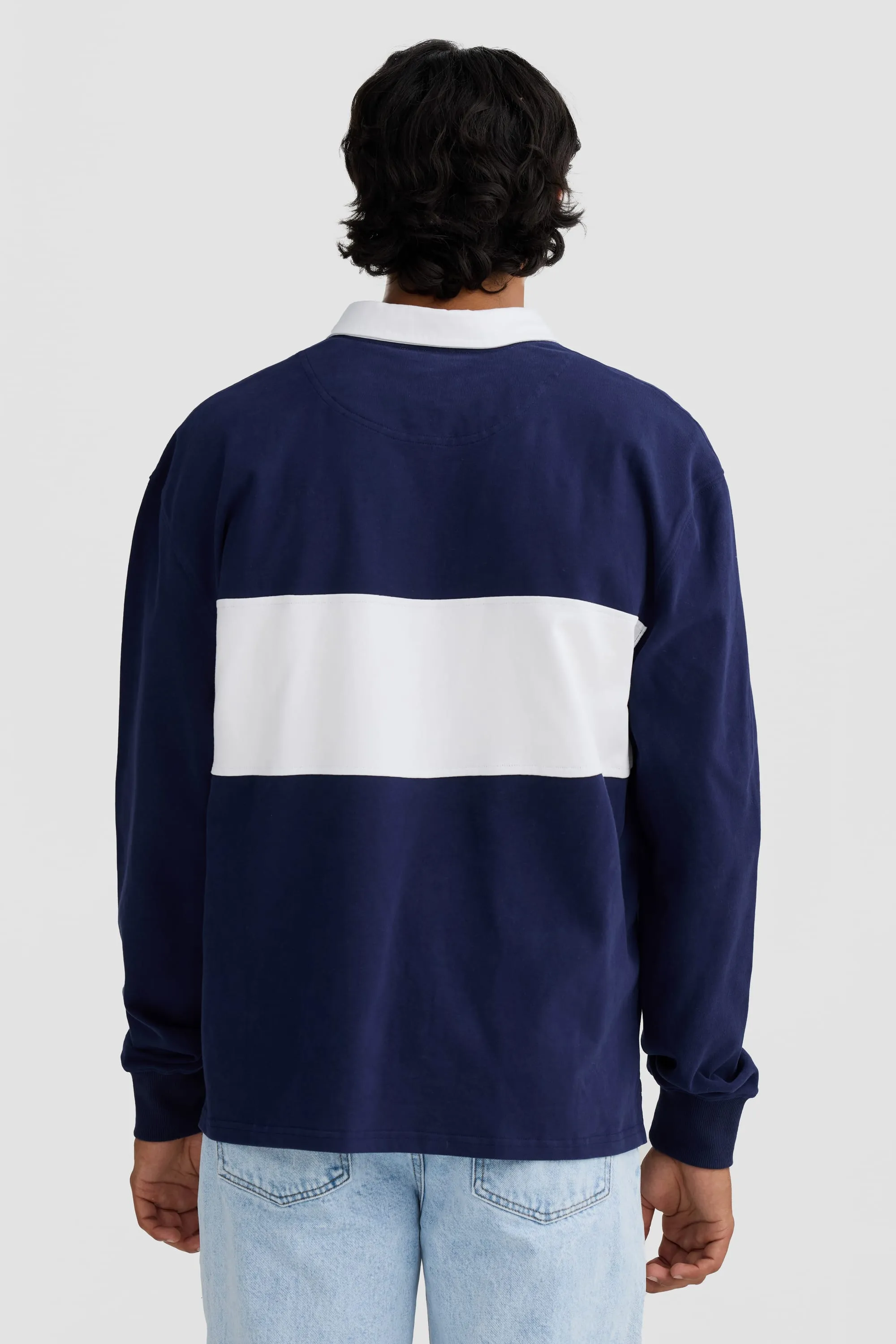 Unisex Classic Logo Rugby Jumper Navy