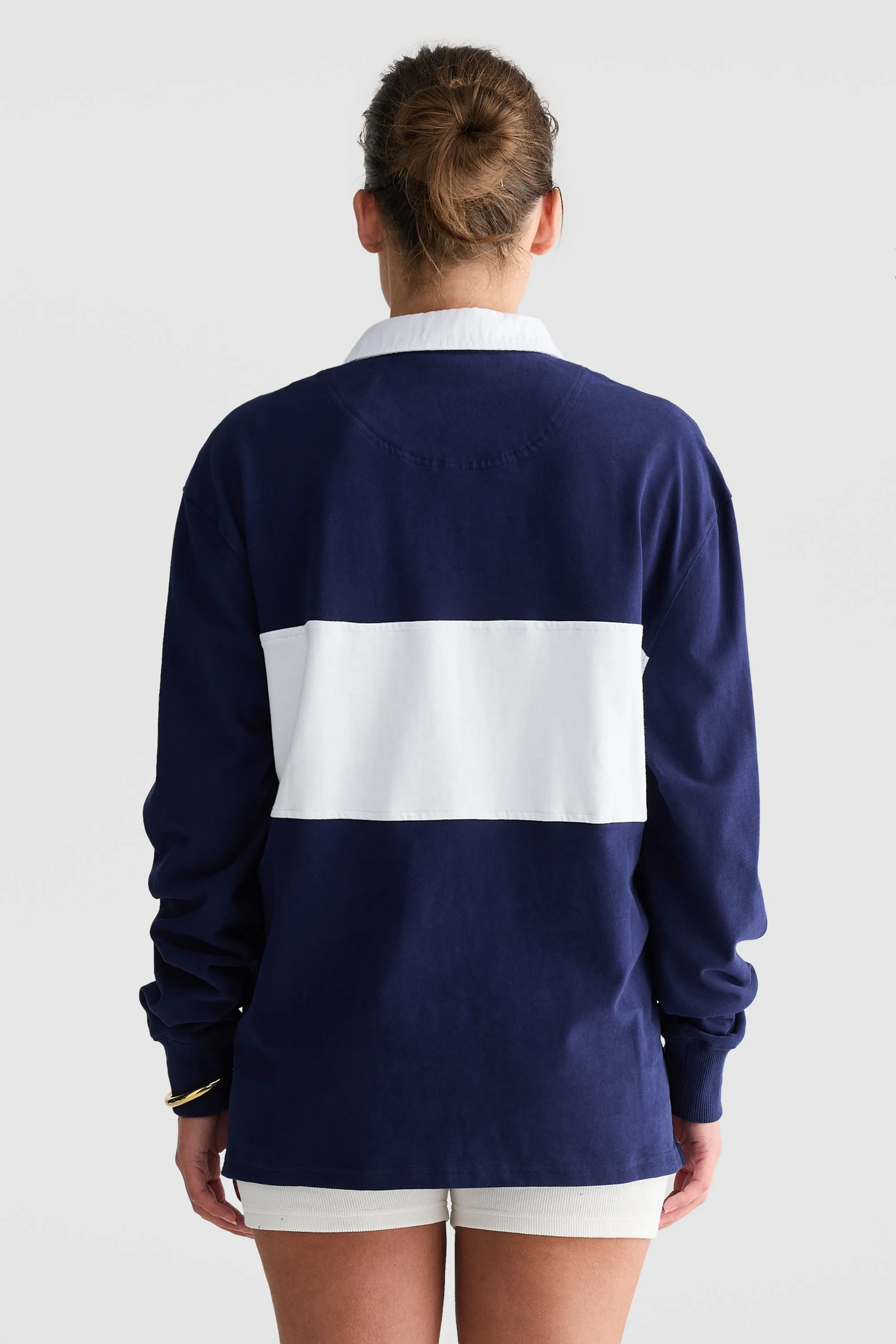 Unisex Classic Logo Rugby Jumper Navy