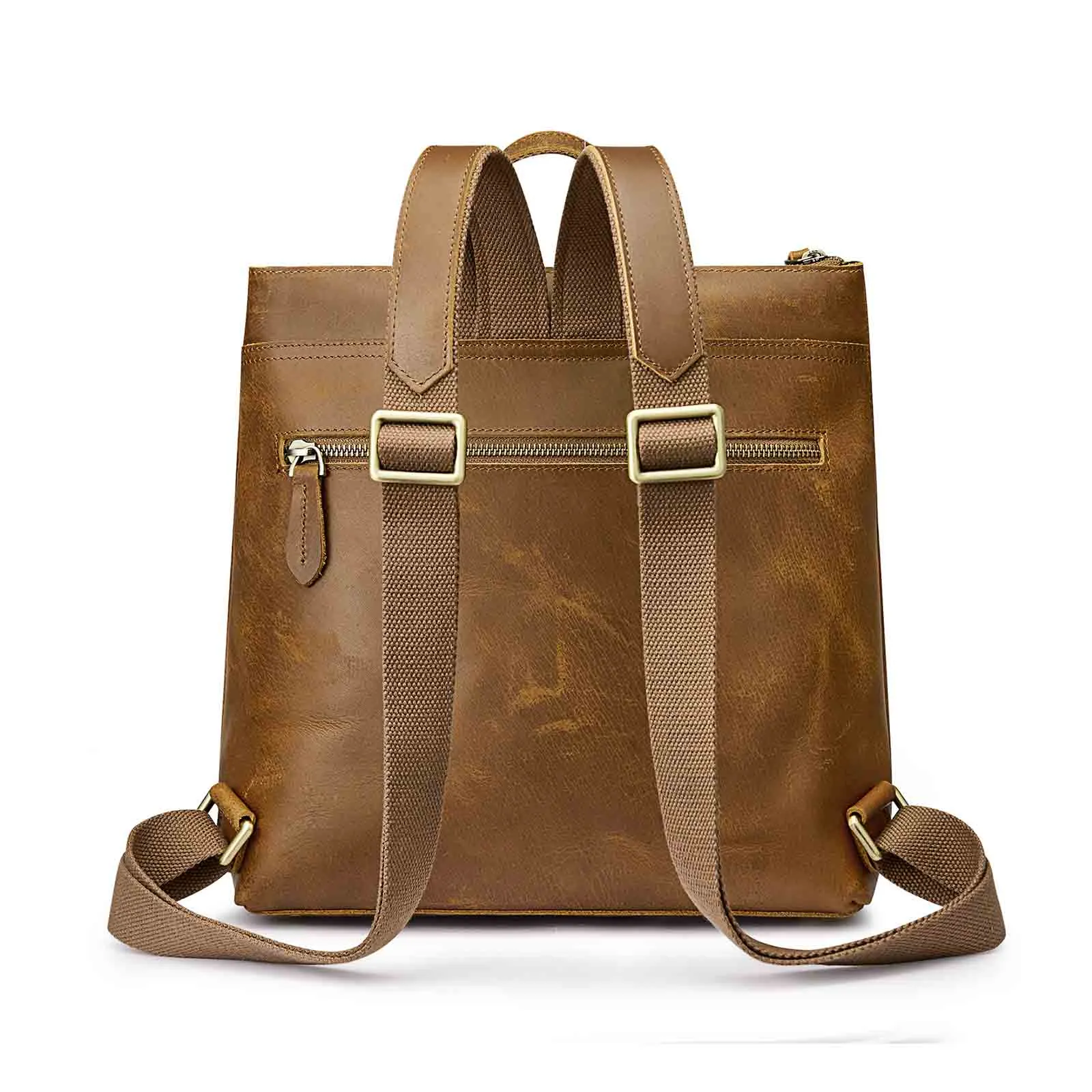 Vintage Leather Women Backpack