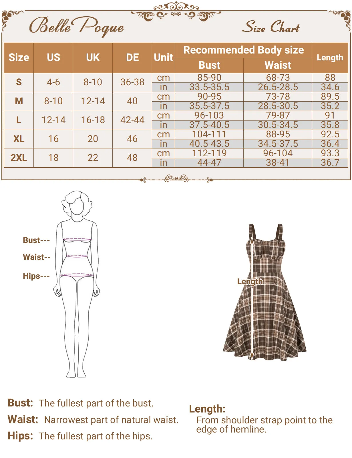 Vintage Two-Way Defined Waist Dress Ruched Bodice Flared Plaid A-Line Dress