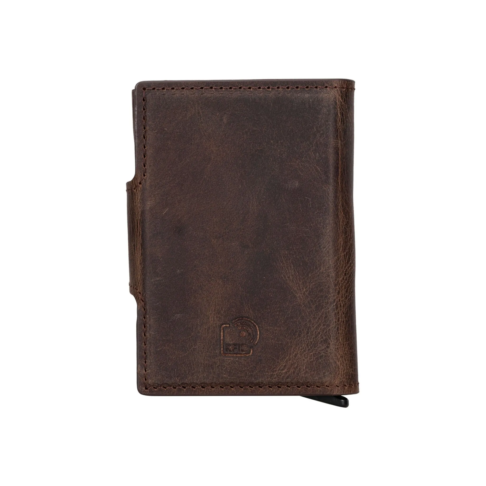 Wade Detachable Mini Wallet with RFID, Distressed Coffee