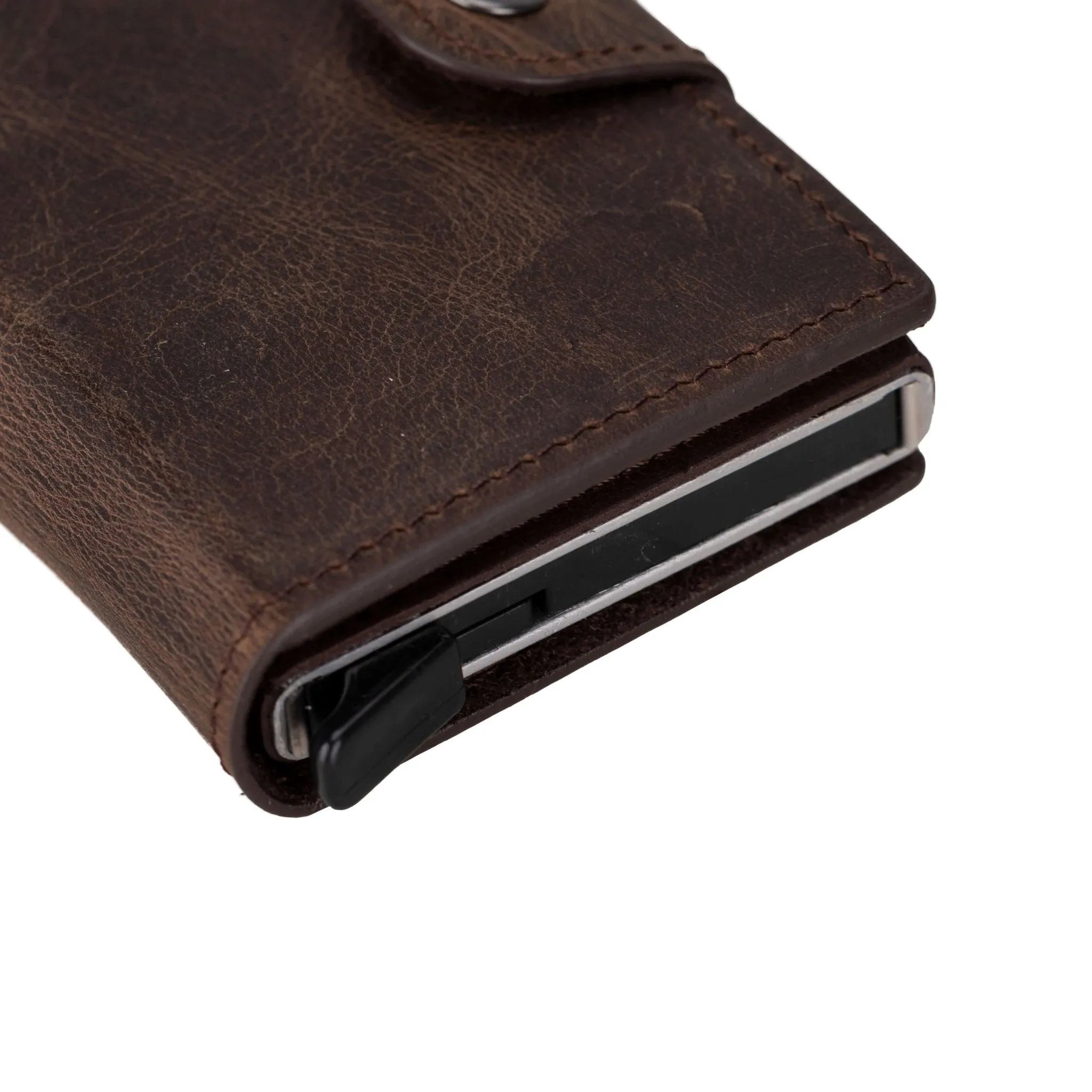 Wade Detachable Mini Wallet with RFID, Distressed Coffee