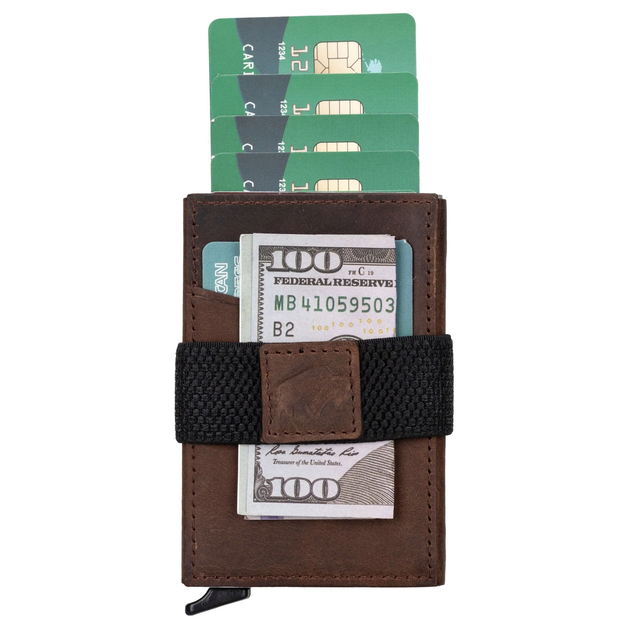 Wade Detachable Mini Wallet with RFID, Distressed Coffee